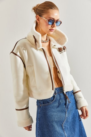 Blouson aviateur regular - Blanc