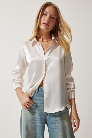 Chemisier regular - Crème