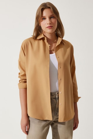 Chemisier oversize - Camel