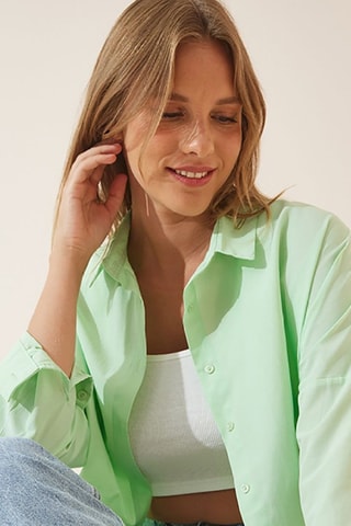 Chemisier oversize - Vert