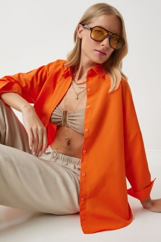 Chemisier oversize - Orange