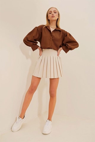 Chemisier oversize - Marron