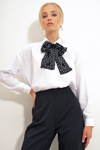 Chemisier oversize - Blanc