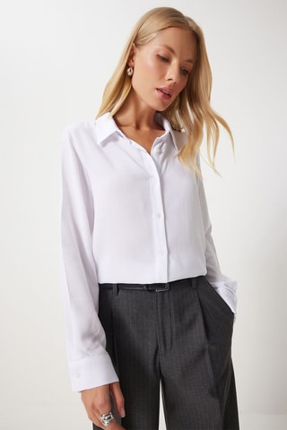 Chemisier relaxed - Blanc