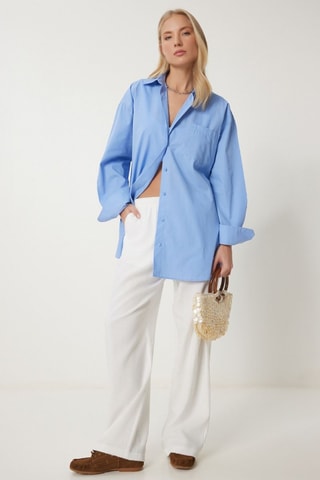 Surchemise oversize - Ciel