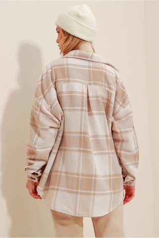 Surchemise - Ecru et beige