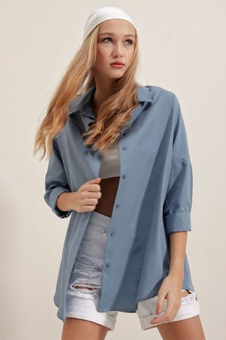 Surchemise overzise - Indigo