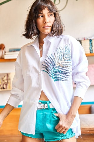 Chemisier oversize - Blanc