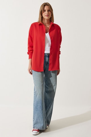 Chemise oversize - Rouge