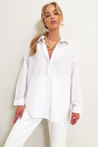 Chemisier oversize - Blanc