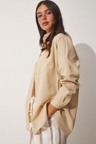 Chemisier oversize - Beige