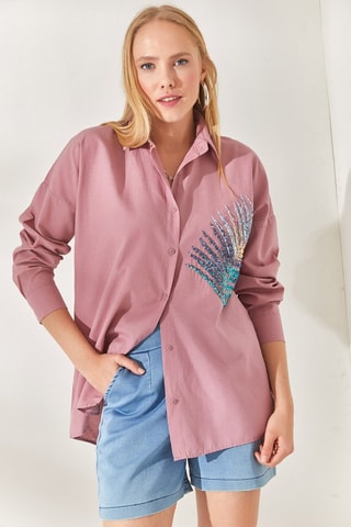 Chemise oversize - Rose
