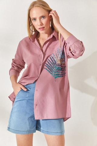 Chemise oversize - Rose