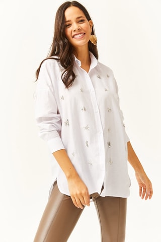 Chemisier oversize - Blanc