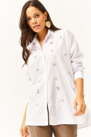 Chemisier oversize - Blanc