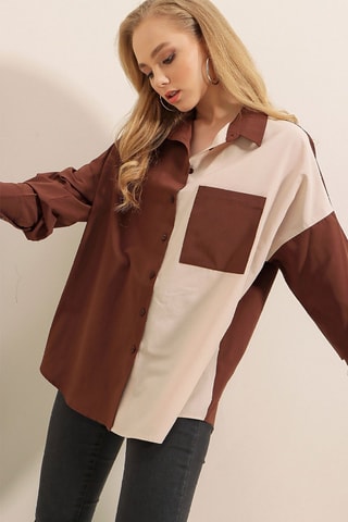 Chemisier regular - Marron