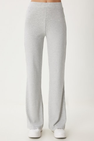 Blouse et pantalon wide legs - Gris clair chiné