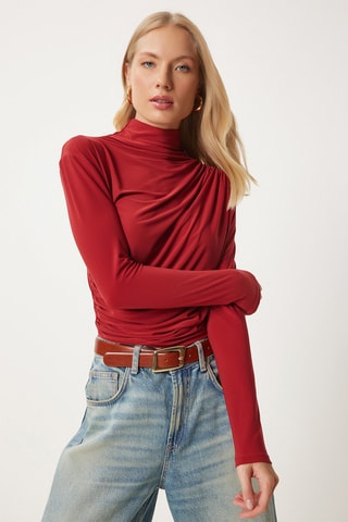 Blouse slim - Rouge