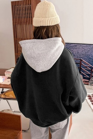 Sweat oversize à capuche - Noir