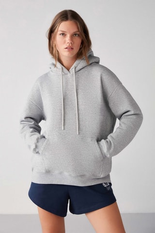 Sweat oversize à capuche - Gris
