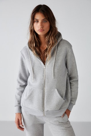 Sweat relaxed - Gris clair chiné