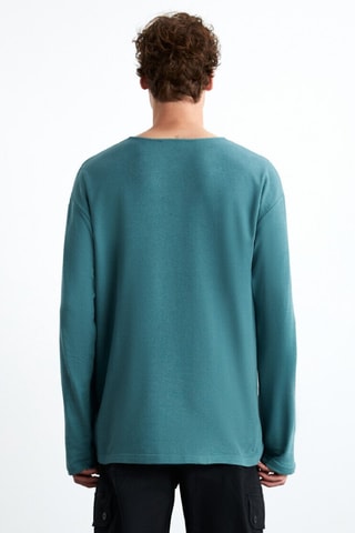 Sweat regular à capuche - Vert