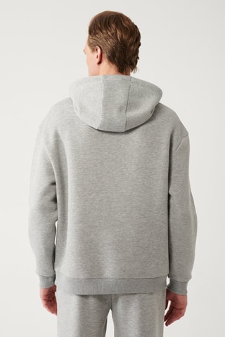 Sweat regular à capuche - Gris