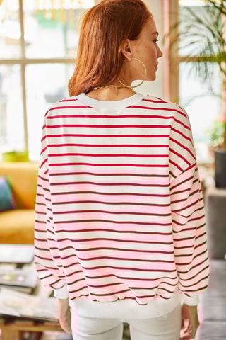 Sweat - Blanc et bordeaux