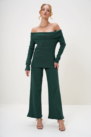 Blouse et pantalon - Vert foncé