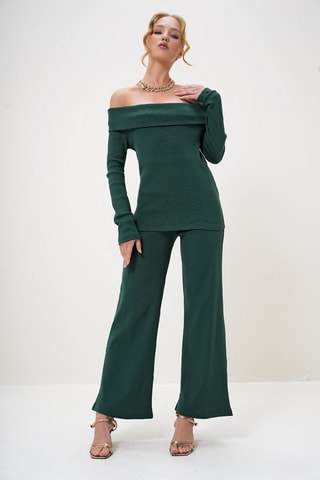 Blouse et pantalon - Vert foncé