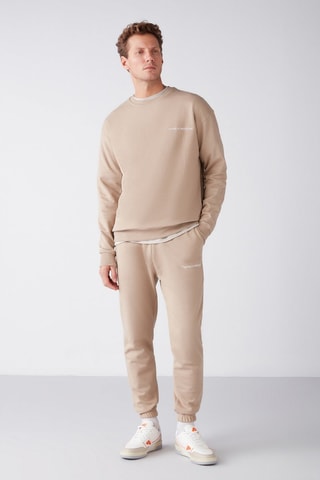 Sweat regular et pantalon de survêtement - Beige