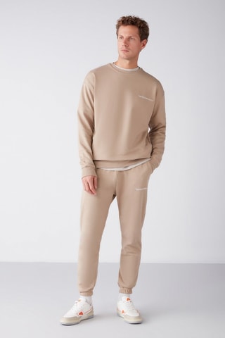Sweat regular et pantalon de survêtement - Beige