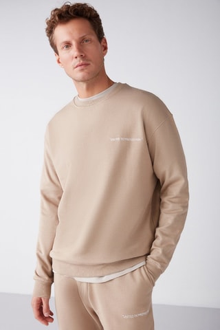 Sweat regular et pantalon de survêtement - Beige