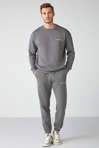 Sweat regular et pantalon de survêtement - Gris