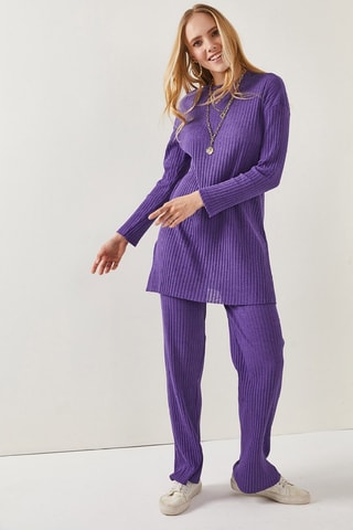 Pull et pantalon regular - Violet