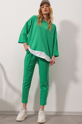 Top et pantalon regular - Vert