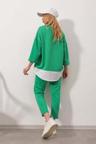 Top et pantalon regular - Vert