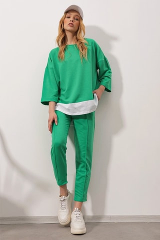 Top et pantalon regular - Vert