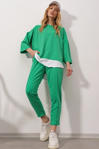 Top et pantalon regular - Vert