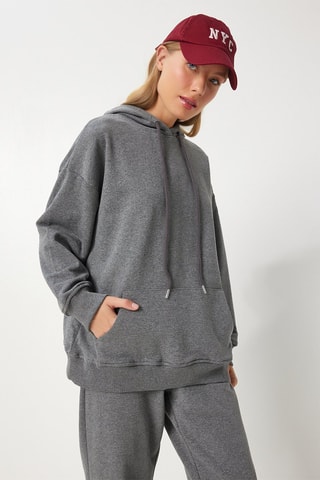 Sweat à capuche et jogging - Gris foncé chiné