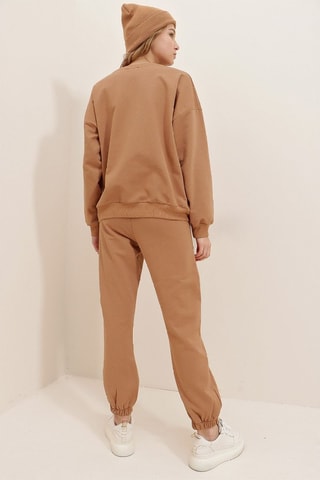 Sweat regular et pantalon de survêtement - Beige