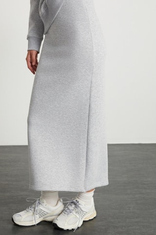 Jupe longue - Gris clair chiné
