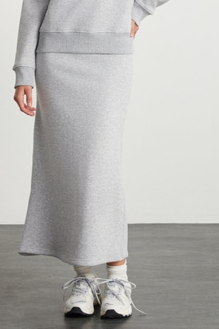 Jupe longue - Gris clair chiné