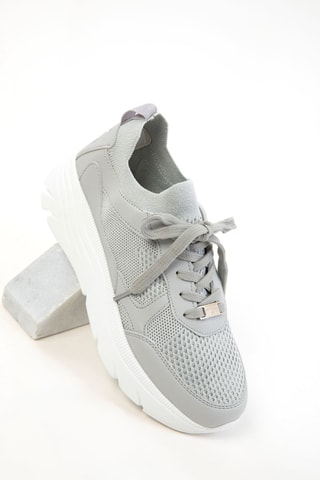 Baskets plateformes plateformes - Gris clair