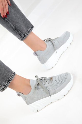 Baskets plateformes plateformes - Gris clair