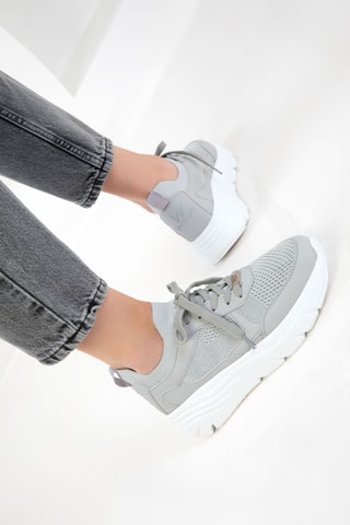 Baskets plateformes plateformes - Gris clair