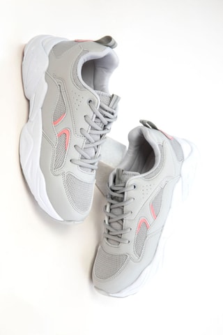 Baskets plateformes - Gris clair