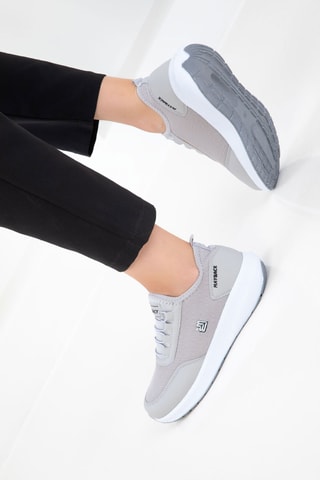 Baskets plateformes - Gris clair