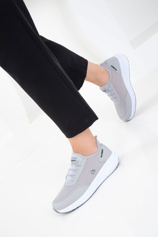 Baskets plateformes - Gris clair