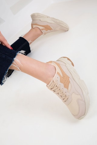 Baskets plateformes - Beige